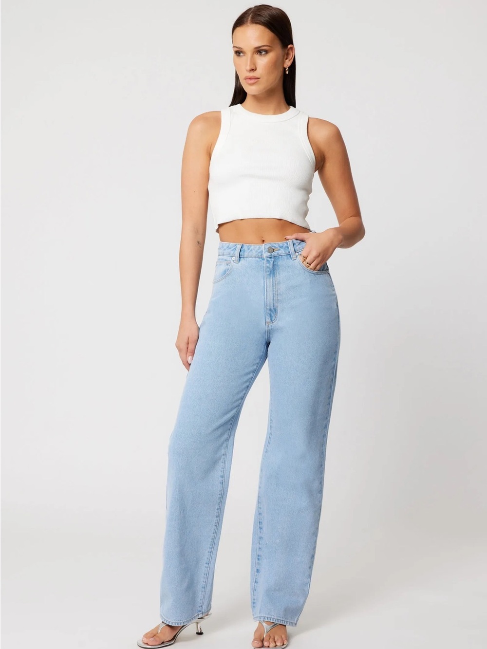 Abrand Light Wash Straight Leg Jeans